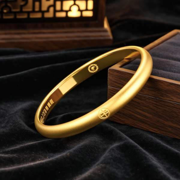 25克实心黄金手镯图片